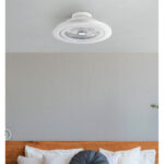 Ventilador 72w Dc Mato Blanco 5Aspas Transp. 6 Vel. 3 Colores