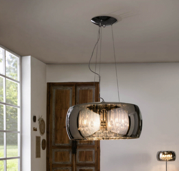 Lámpara de techo con cristal de espejo Argos 50 de Schuller