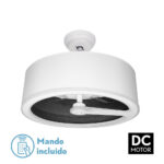 Ventilador Dc Tatiana 110w Blanco/mad.Negra 3 Aspas 62d