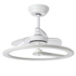 Ventilador Dc Tatiana 110w Blanco/mad.Negra 3 Aspas 62d
