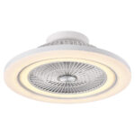 Ventilador 72w Dc Mato Blanco 5Aspas Transp. 6 Vel. 3 Colores