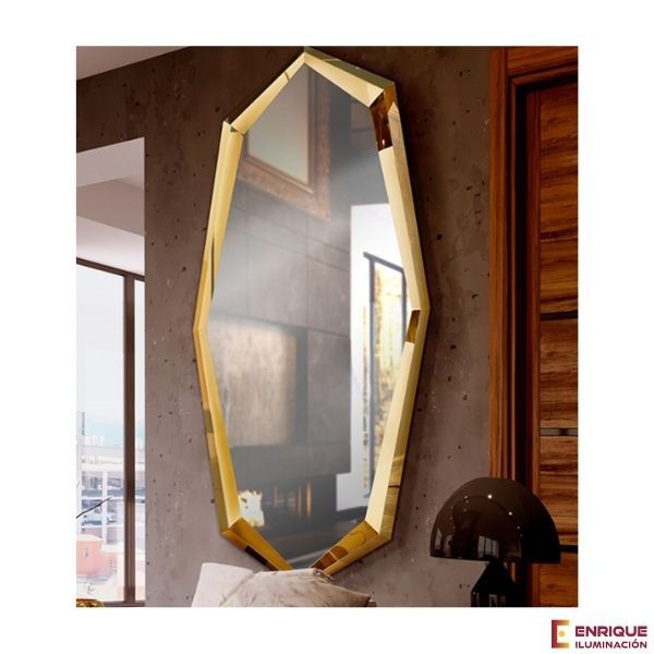 Espejo entrada casa octogonal dorado London de Schuller