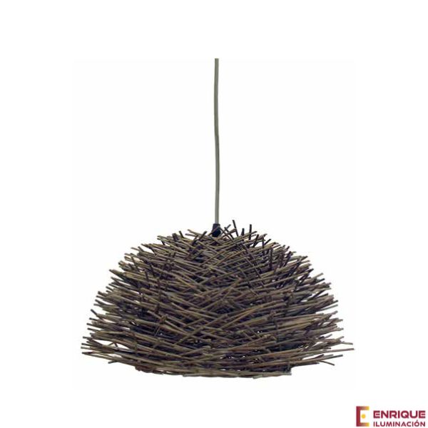 Lámpara de techo FOREST de diseño estilo natural de ratán romluxe
