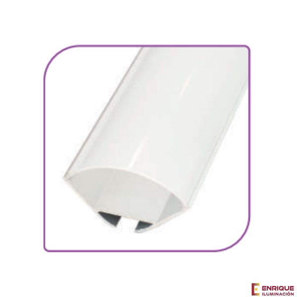 Perfil LED colgante con difusor curvo de 29,8 mm x 29,8 mm Iludec