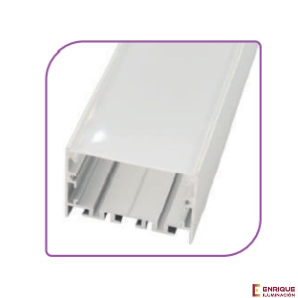 Perfil LED de superficie con opción colgante de 50 mm x 35 mm Iludec