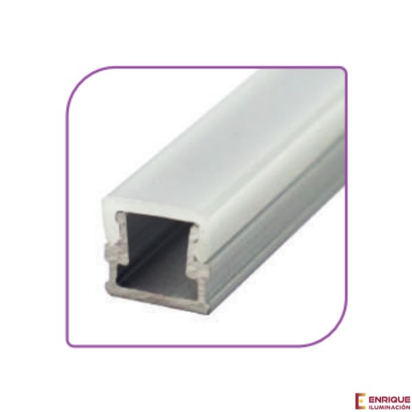 Perfil LED extrafino de superficie de 8 mm x 7,51 mm