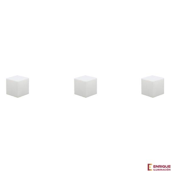 Aplique de exterior cubo blanco Cuby alto 20 cm wall