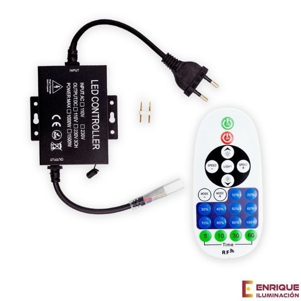 Controlador con mando para tira LED AC220V monocolor iludec