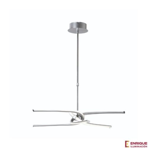 Lámpara de techo plata / cromo 74 cm