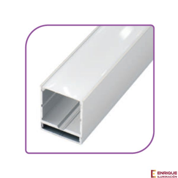Perfil LED de superficie con opción colgante de 36,4 mm x 41,8 mm
