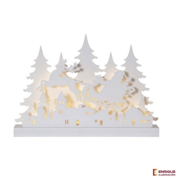 Figura de navidad madera blanca con luz Grandy de Eglo