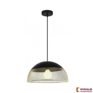 Colgante Krista negro-cuero 1 x 60W E-27 AJP