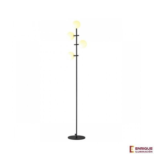 Lámpara de pie hierro/cristal CELLAR 4 Luces alto 1,48 m