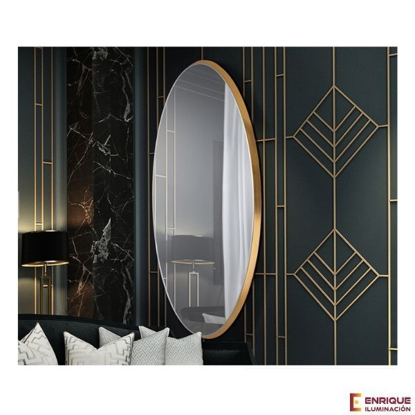 Espejo vestibulo ovalado dorado 80x170 cm Aries Schuller