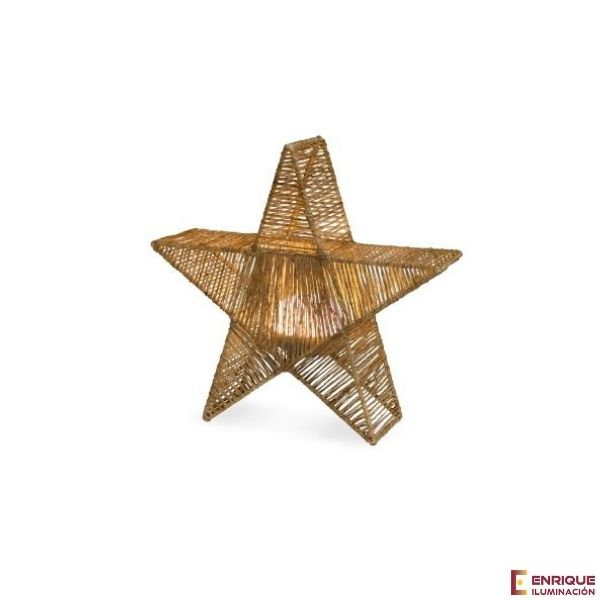 Estrella decorativa con luz Sisine de fibra natural de New Garden