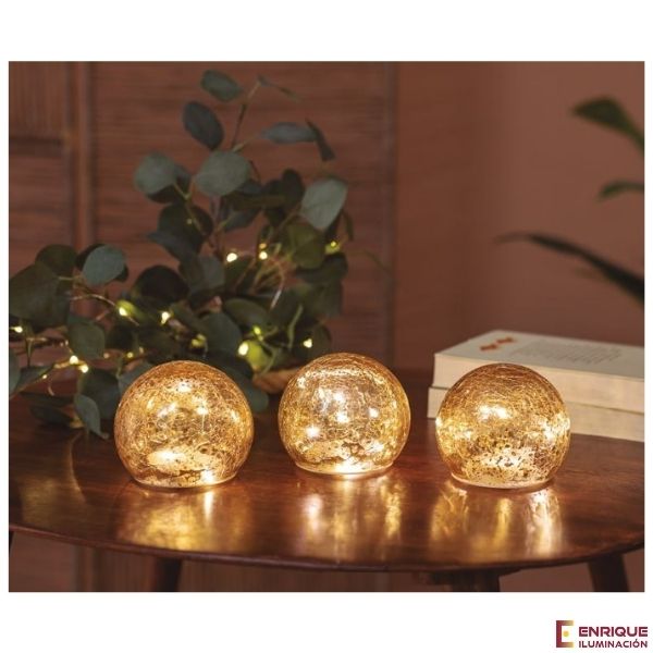 Conjunto de esferas con luz para Navidad Lua 10 New Garden