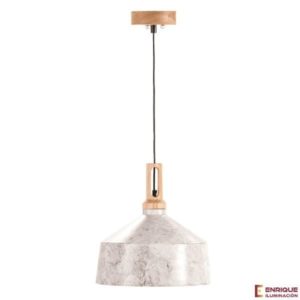 Colgante de techo en metal con acabado mármol Chicago Banys