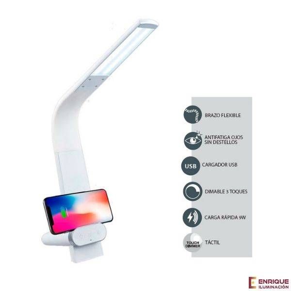 Flexo de mesa Arquik LED blanco 2K-4K-6K Romluxe