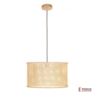 Colgante de techo mimbre natural Olivia E-27 Els Banys