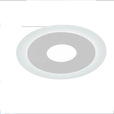 Foco empotrable ciego con bisel blanco / negro LED