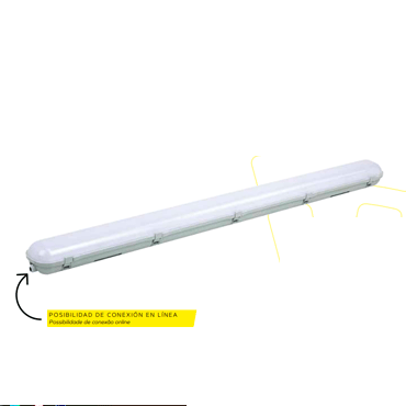 Pantalla led estanca industrial TANGO con LED integrado