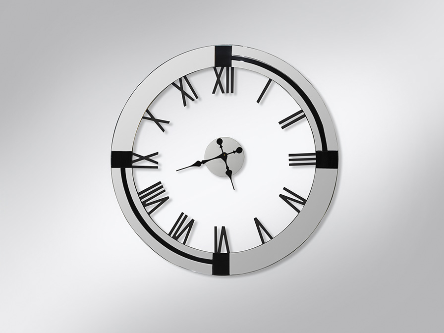 Consola y espejo plata 0002 Reloj de pared