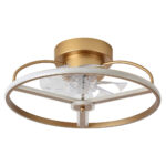 Ventilador Dc Anuska 60w Negro/oro-oro 70d 8 Aspas 6 Veloc. 5100lm 3 Colores Remoto,memoria,Reg.Intensidad,temporizador