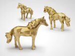 FIGURA CABALLO ORO SCHULLER