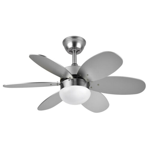 ventilador dc alves 1xe27 niquel 6 aspas haya plat a 41x85d 6 veloc c remoto temporizador 1