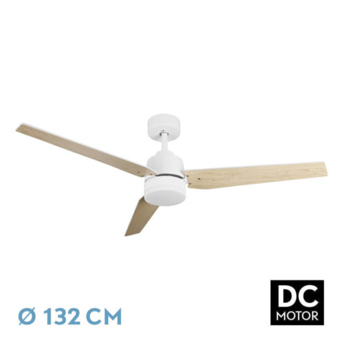 ventilador dc captus 22w bla haya 3asp 132d reg in 2180lm 3000k 4000k 6000k remot temp memo