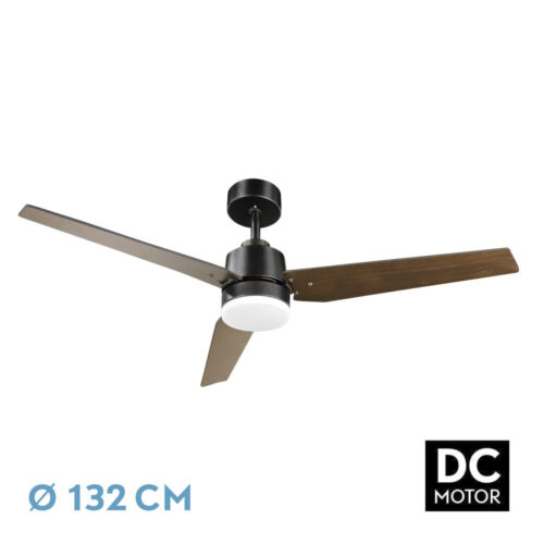 ventilador dc captus 22w neg robl 3asp 132d reg in 2180lm 3000k 4000k 6000k remot temp memo