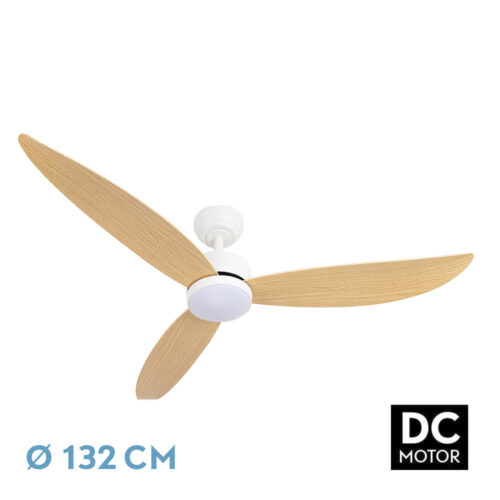 ventilador dc genil 24w blanc 3asp haya 132d 2424l m 3000 4000 6500k remoto tempor memoria