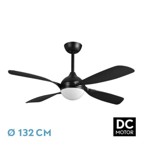 ventilador dc livorno 30w 3250lm negro 4asp 3000k 4500k 6000k remoto tempor memori