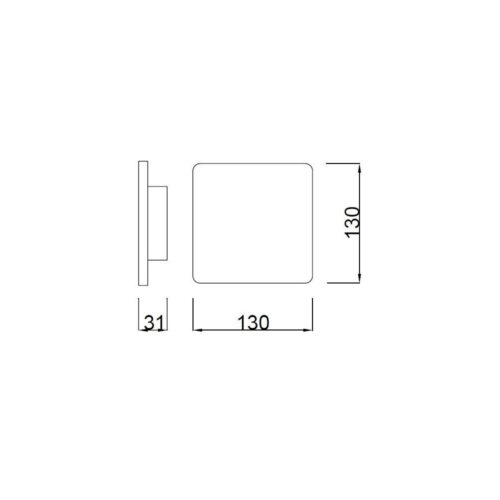 mantra bora bora aplique blanco led 6w cuadrado 4