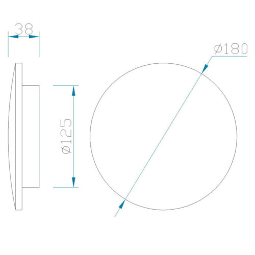 mantra bora bora led aplique redondo blanco 12w 2700k