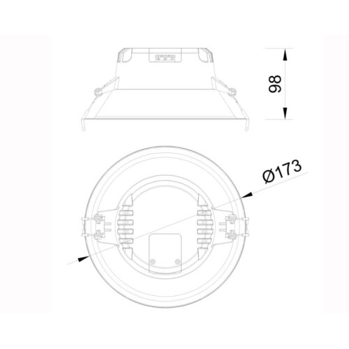 mantra medano downlight led 12w 3000k 4