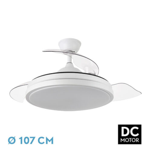 ventilador dc escorpion 72w blanco 3asp desp 107d 6120lm 3000 4000 6000k remoto temp memor 4