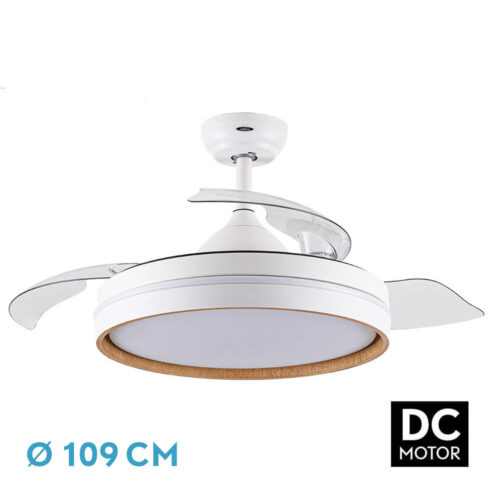 ventilador dc nalon 72w blanc haya 3asp 109d 7200l 6vel 3000 4000 6000k remoto memor temp