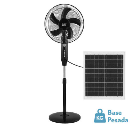 ventilador de pie solar boreal negro 30w 3vel 5asp puerto usb fijo y rotatorio 43d cable 5m