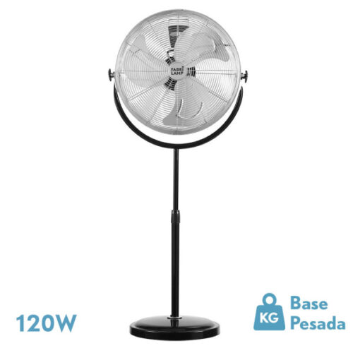 ventilador de pie trascias 120w negro 50d 3 velocidades