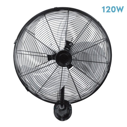 ventilador pared arrecife 120w cromo 50d 3 velocidades orientable y oscilante