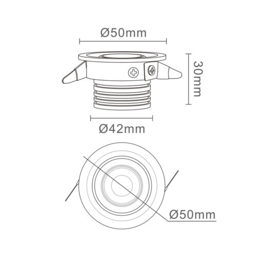 mantra neptuno mini empotrable blanco 2700k 4