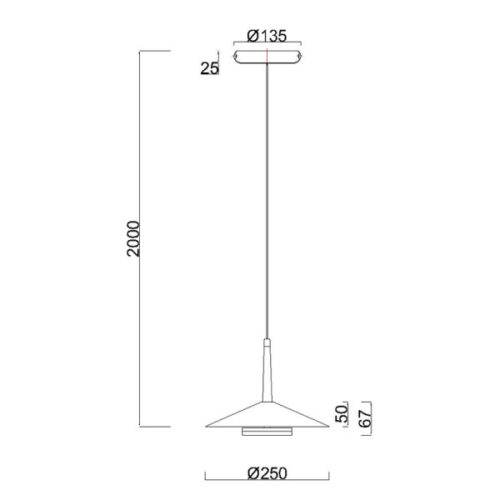 mantra orion led lampara colgante negrocuero 1l 5