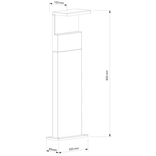 mantra ruka led baliza madera natural 60cm 3