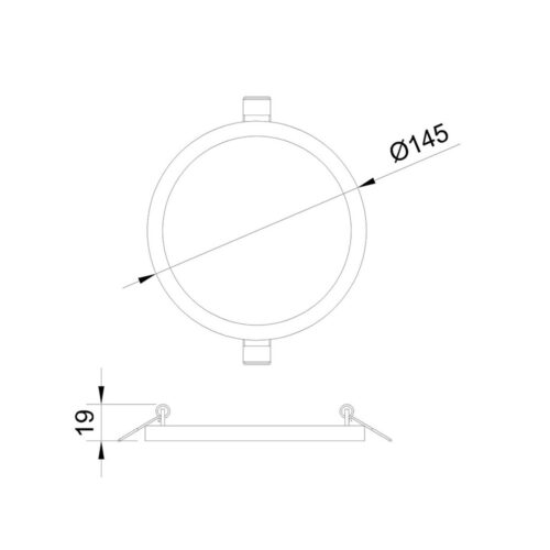 mantra saona downlight led redondo 12w 3000k