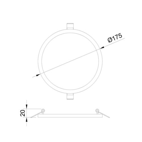 mantra saona downlight led redondo 18w 3000k