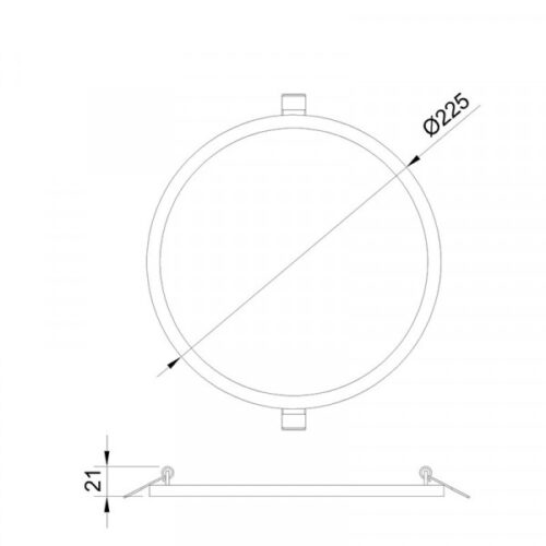 mantra saona downlight led redondo 24w 3000k