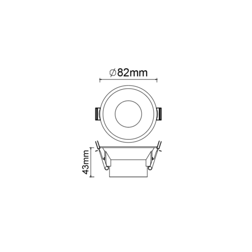 mantra trimasi accesorio base empotrable blanco o80mm