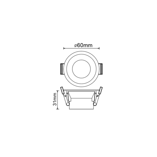 mantra trimasi base empotrable blanco o6cm 1