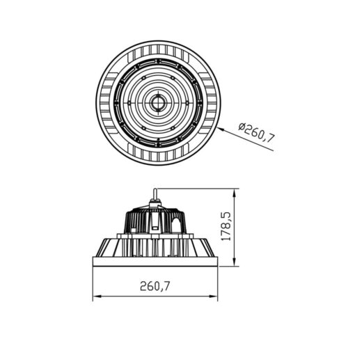 mantra urano campana ufo led 150w 60 4000k 2